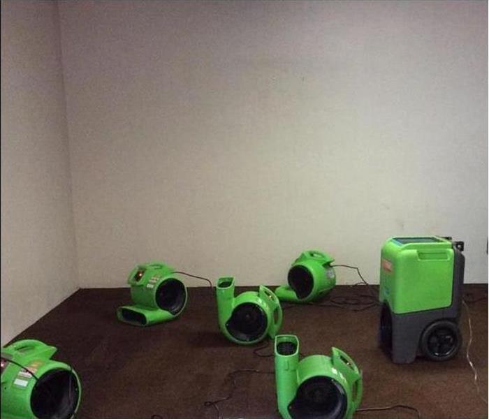 green equipment in office
