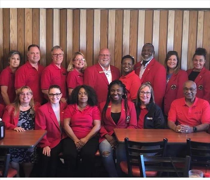 Taking a break and enjoying a Red Coat luncheon