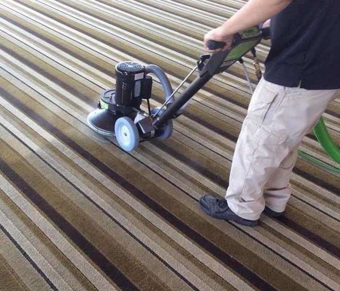 cleaning striped carpet