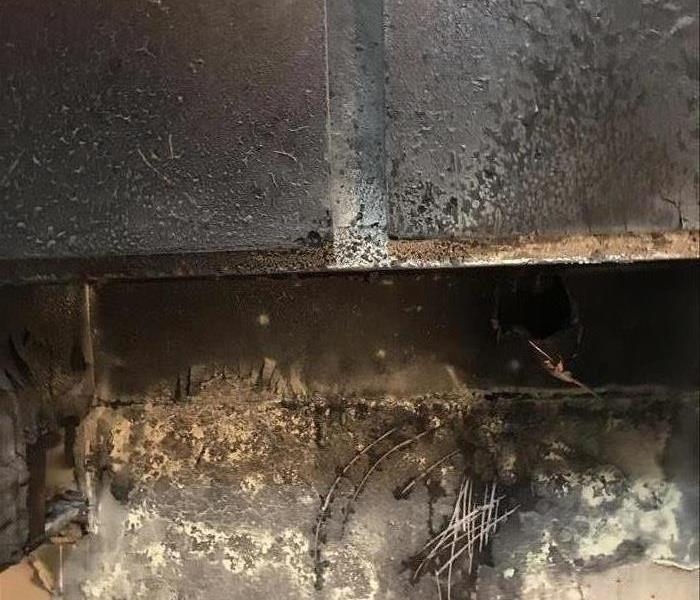 Fire damaged cabinets